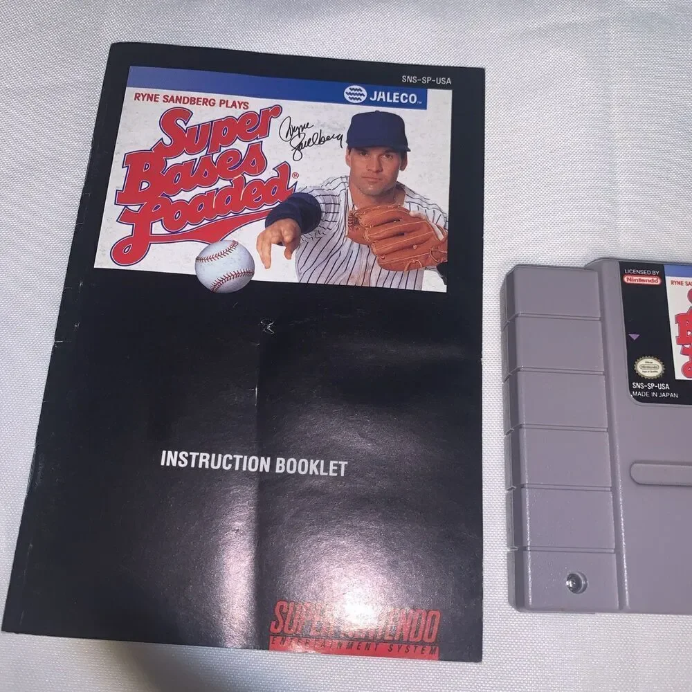vintage Super Bases Loaded SNES (Super Nintendo Entertainment System, 1991) CIB